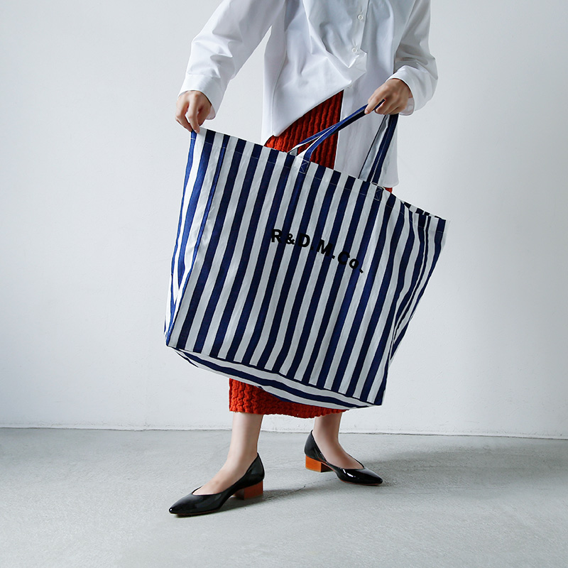 R & D.M.Co- I[h}Ye[[ <br>Rbgl fbL`FA XgCv g[gobO gDECK CHAIR STRIPE TOTE BAGh 6872