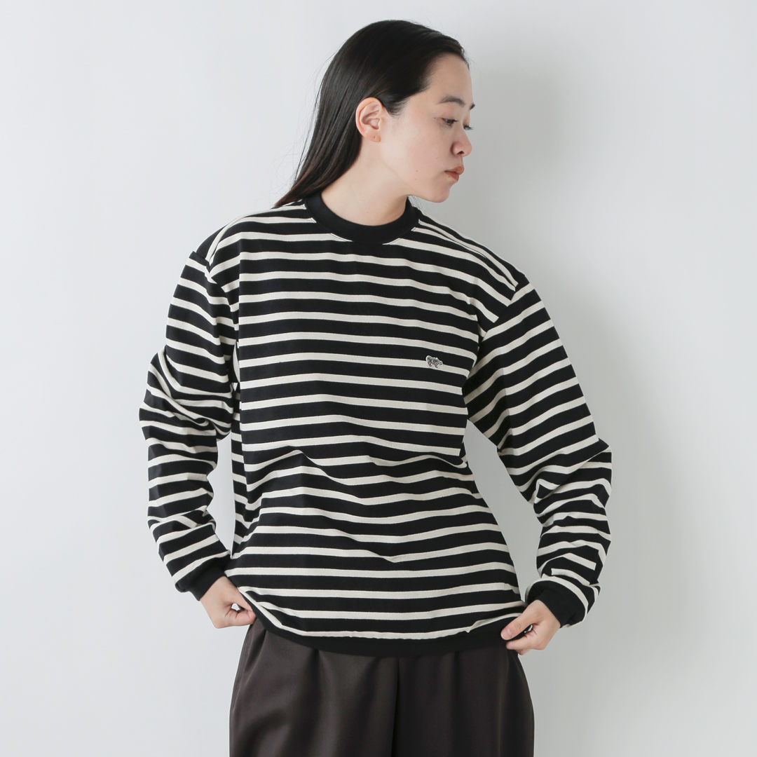 SCYE BASICS TCx[VbNX <br>Rbg W[W[ {[_[N[lbN TVc gStriped Cotton Jersey Crew Neck T-Shirth 5724-23706-mn