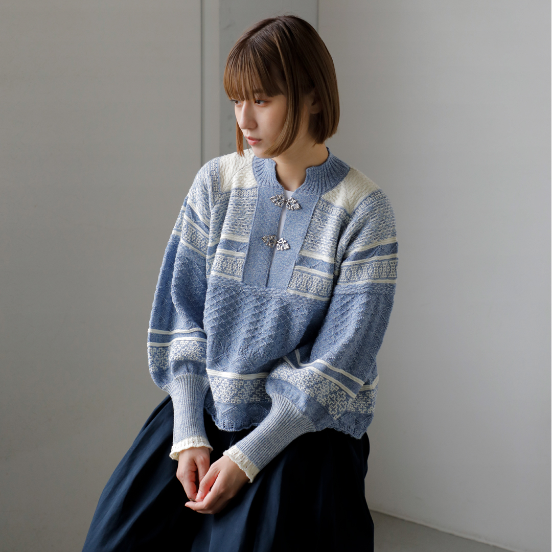 ASEEDONCLOUD AV[hNEh <br>tHM[ mfBbN jbg uEX gFoggy nordic knit blouseh 242808-kk  