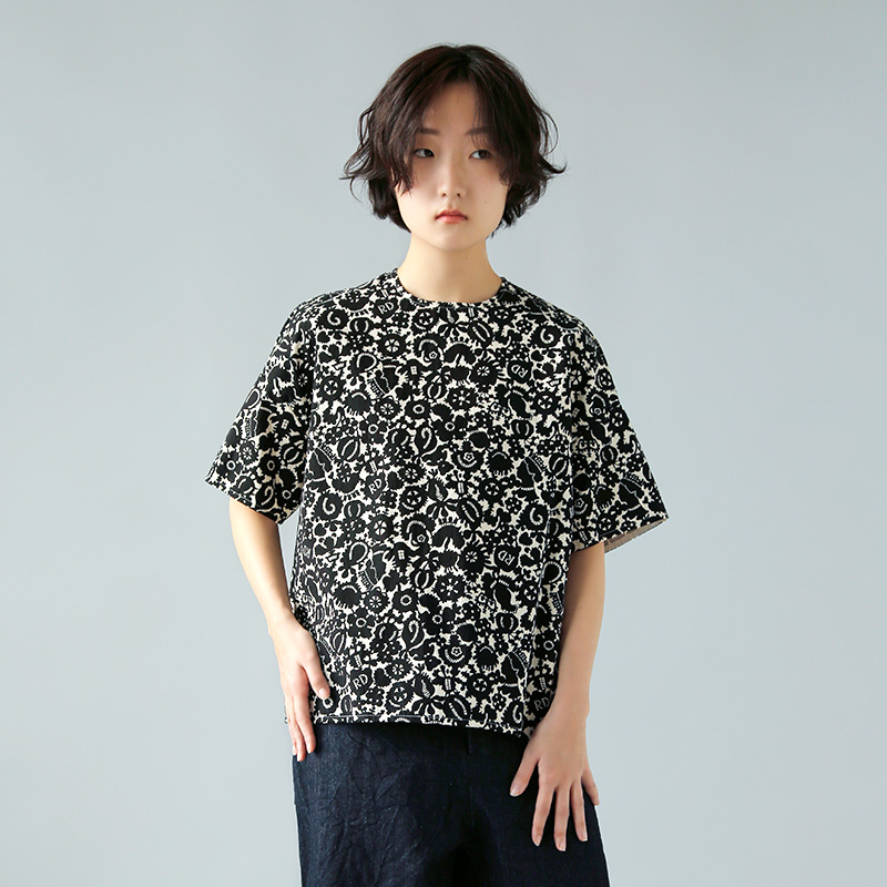 R & D.M.Co- I[h}Ye[[ <br>m gbN vg vI[o[ Vc gMONO TRICK PRINT PULLOVER SHIRTh 7159