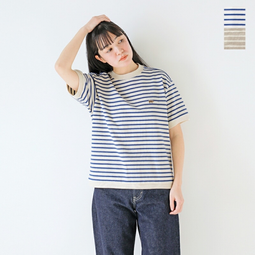 SCYE BASICS TCx[VbNX <br>Rbg {[_[  TVc gCotton Striped T-Shirth 5725-21705-yo